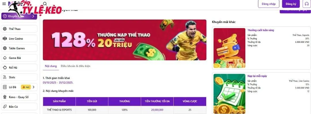 Siêu khuyến mãi chỉ có ở thể thao Max79