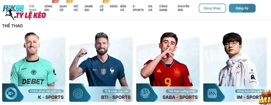 Cá cược thể thao Rik88 với tỷ lệ lớn nhất thị trường