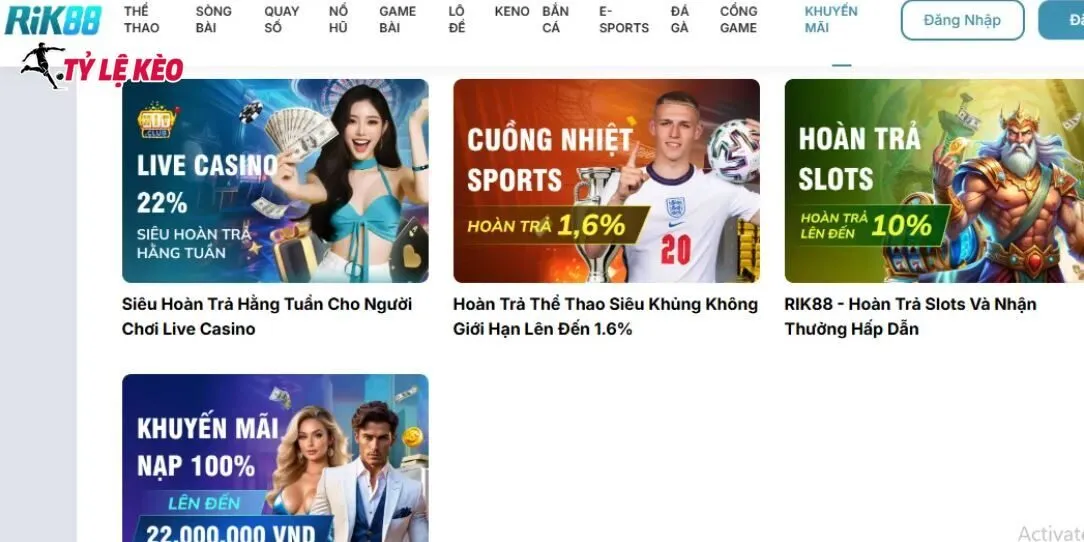 Khuyến mãi cực lớn khi bạn tham gia Rik88